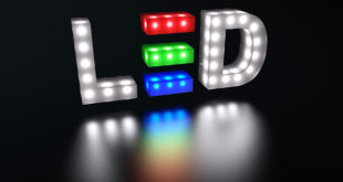 led lampadas em fundo preto