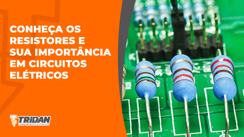 Resistores enfileirados no circuito elétrico de uma placa